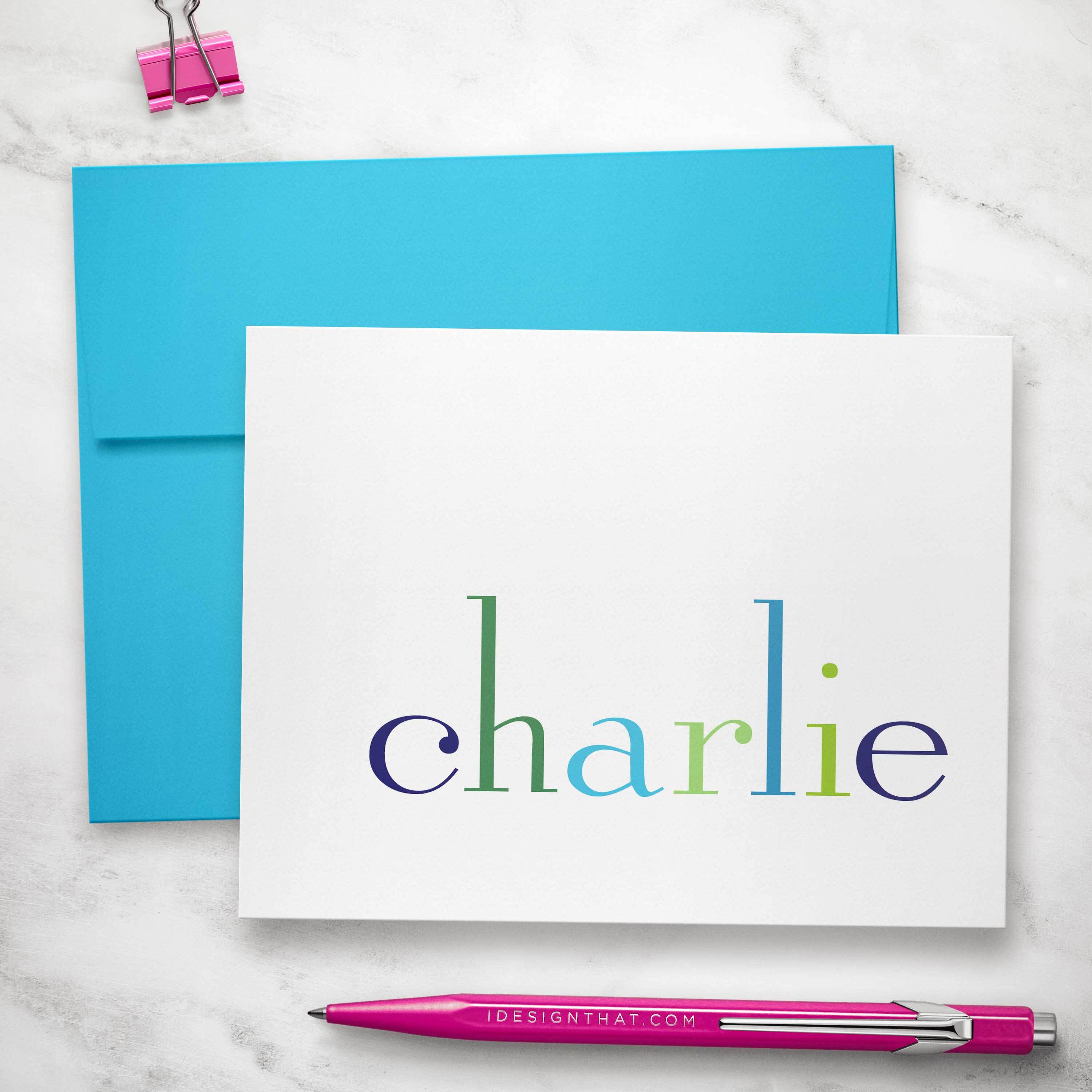 Rainbow Folded Notecards