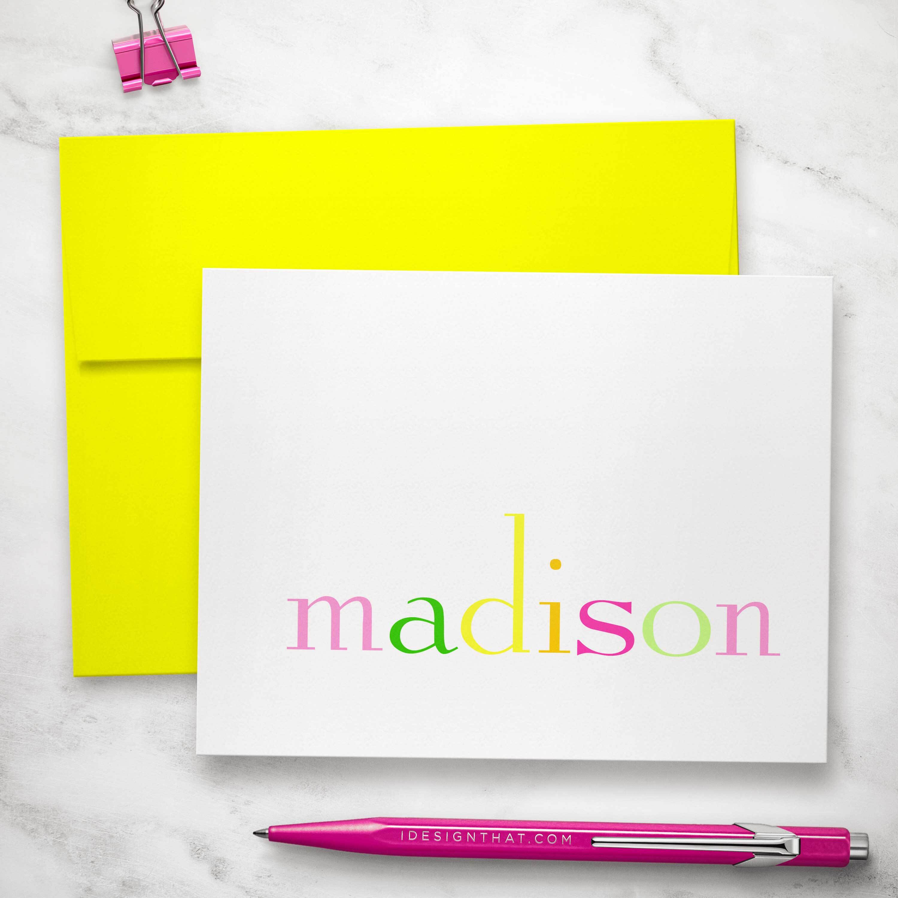 Rainbow Folded Notecards